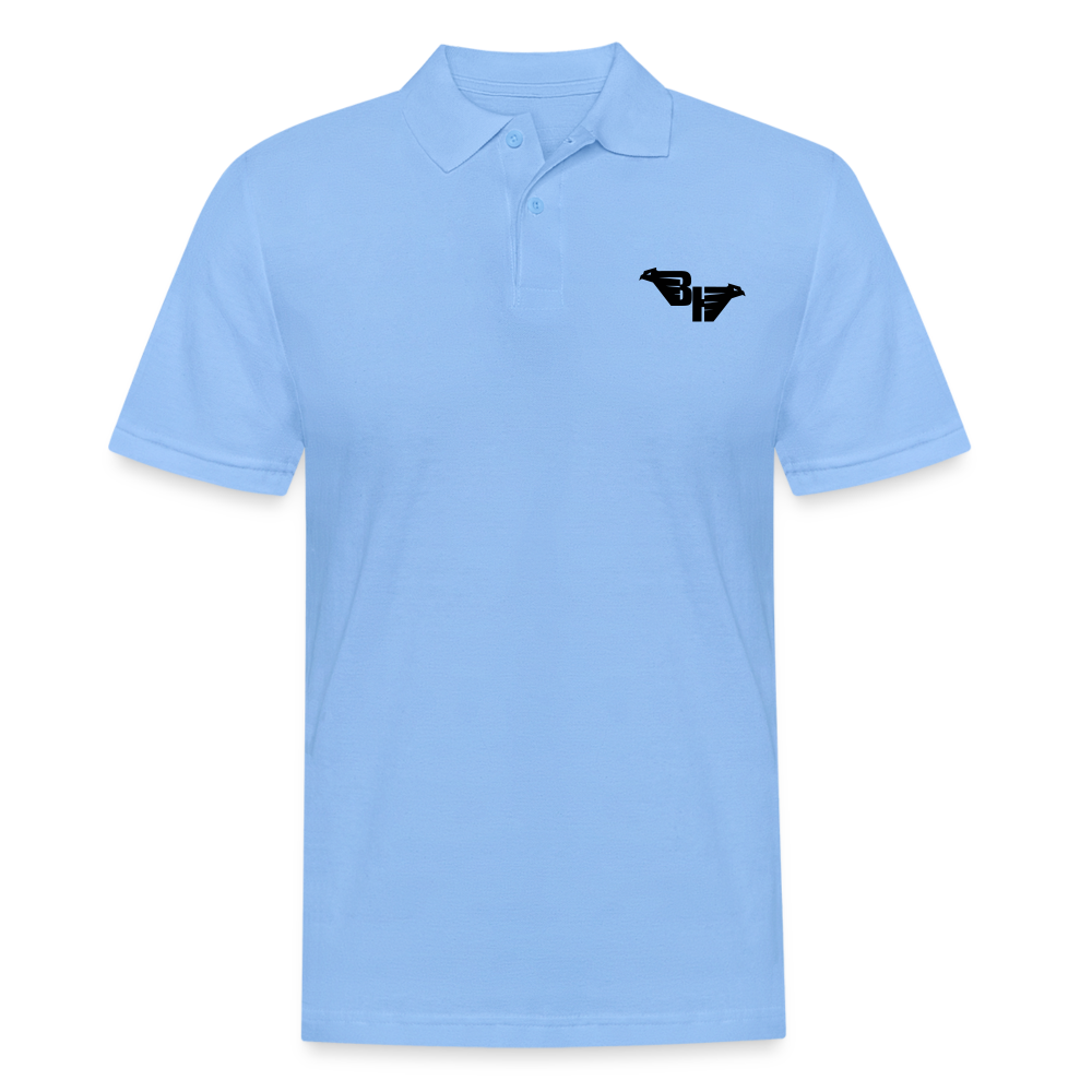 AIR PUNCH Polo logo noir - bleu ciel