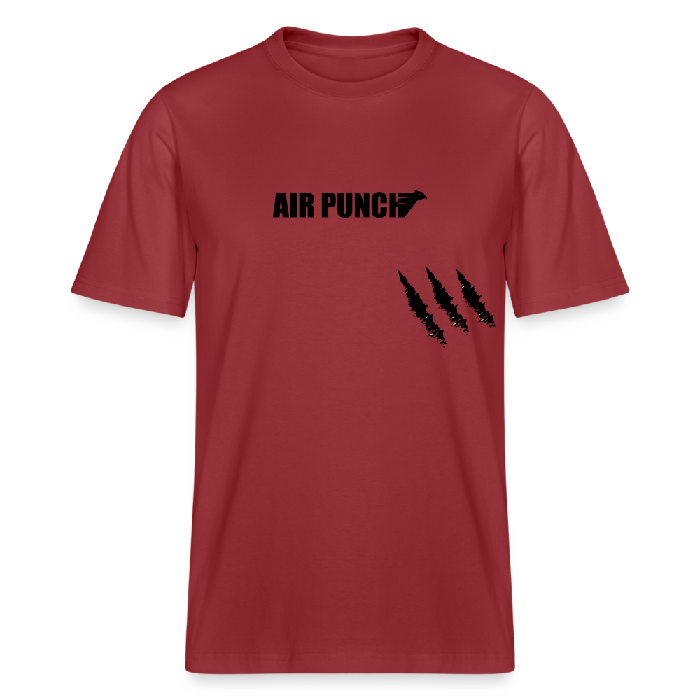 T shirt chaud Griffé - rouge terre