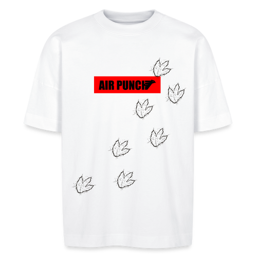 AIR PUNCH OVERSIZE NO UNISEX BLACK INVERSE Dans tes traces - blanc