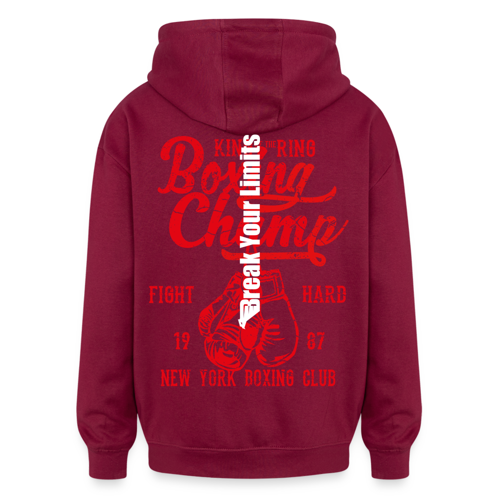 SWEAT OVERSIZE BYL BOXING - bordeaux
