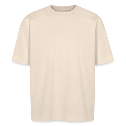 BLACK WINGED BOLD TEE T-SHIRT OVERSIZE - natural raw