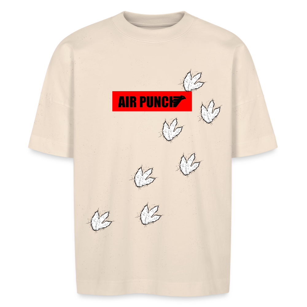 AIR PUNCH OVERSIZE NO UNISEX BLACK INVERSE Dans tes traces - blanc cassé