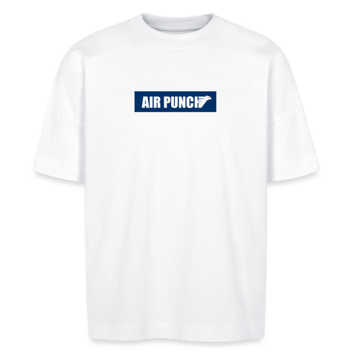 AIR BOLD PUNCH TEE NAVY T-SHIRT OVERSIZE - white