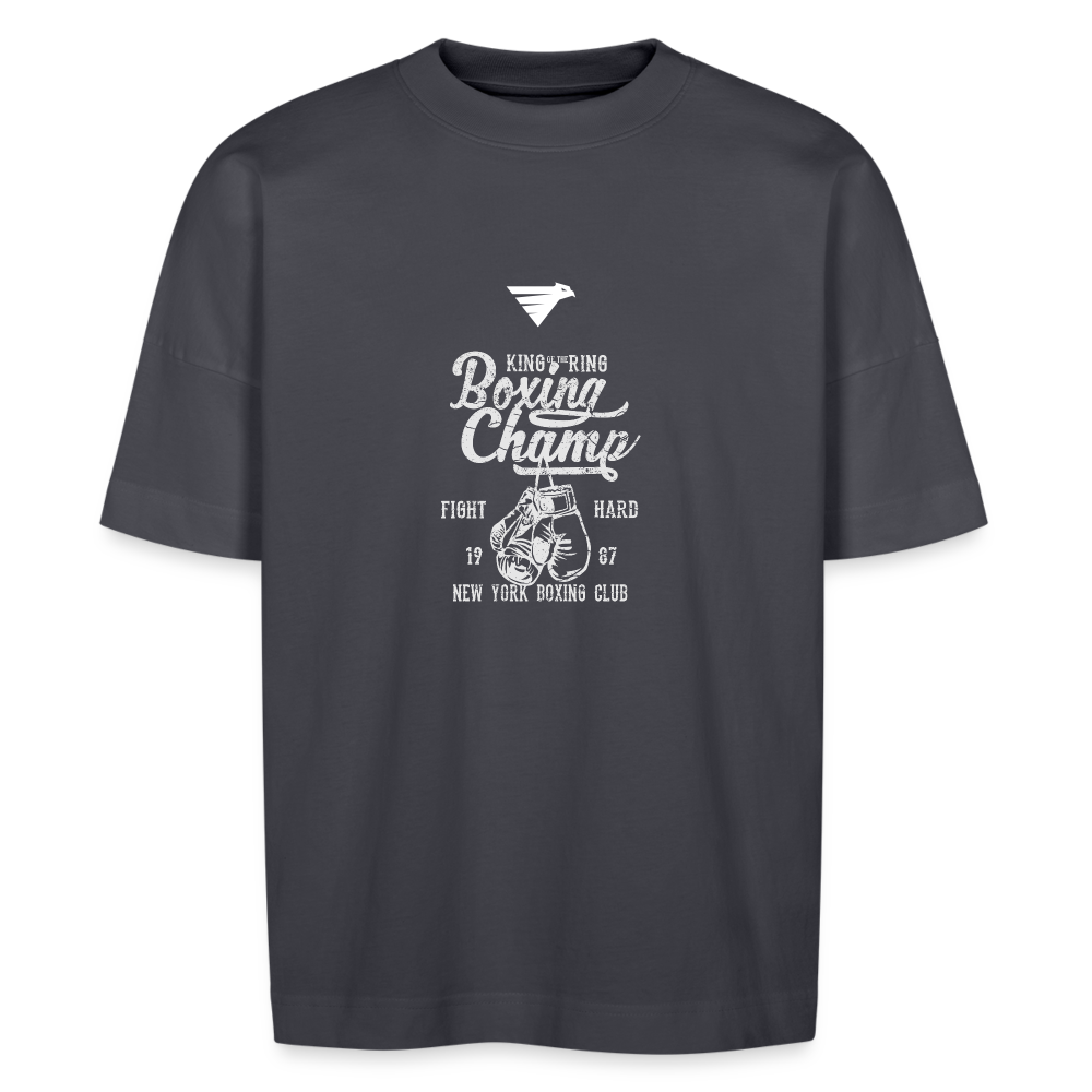 BLACK WINGED BOLD TEE T-SHIRT OVERSIZE - bleu indigo
