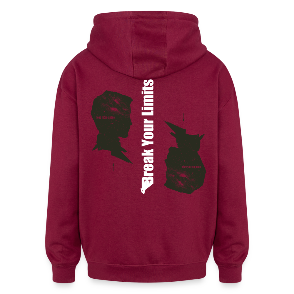 SWEAT OVERSIZE BYL 2 Faces - bordeaux