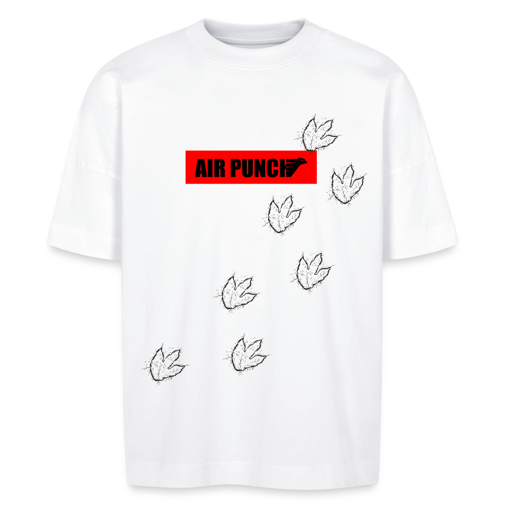AIR PUNCH OVERSIZE NO UNISEX BLACK INVERSE Dans tes traces - blanc