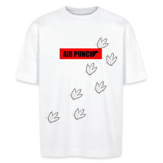 AIR PUNCH OVERSIZE NO UNISEX BLACK INVERSE Dans tes traces - blanc