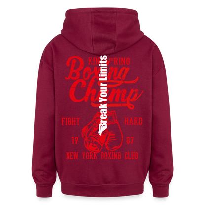 SWEAT OVERSIZE BYL BOXING - bordeaux