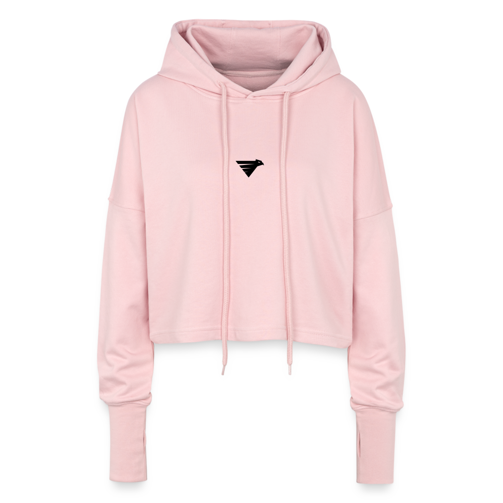 AIR JACKET Shadow Hawk Cropped Hoodie - rose clair