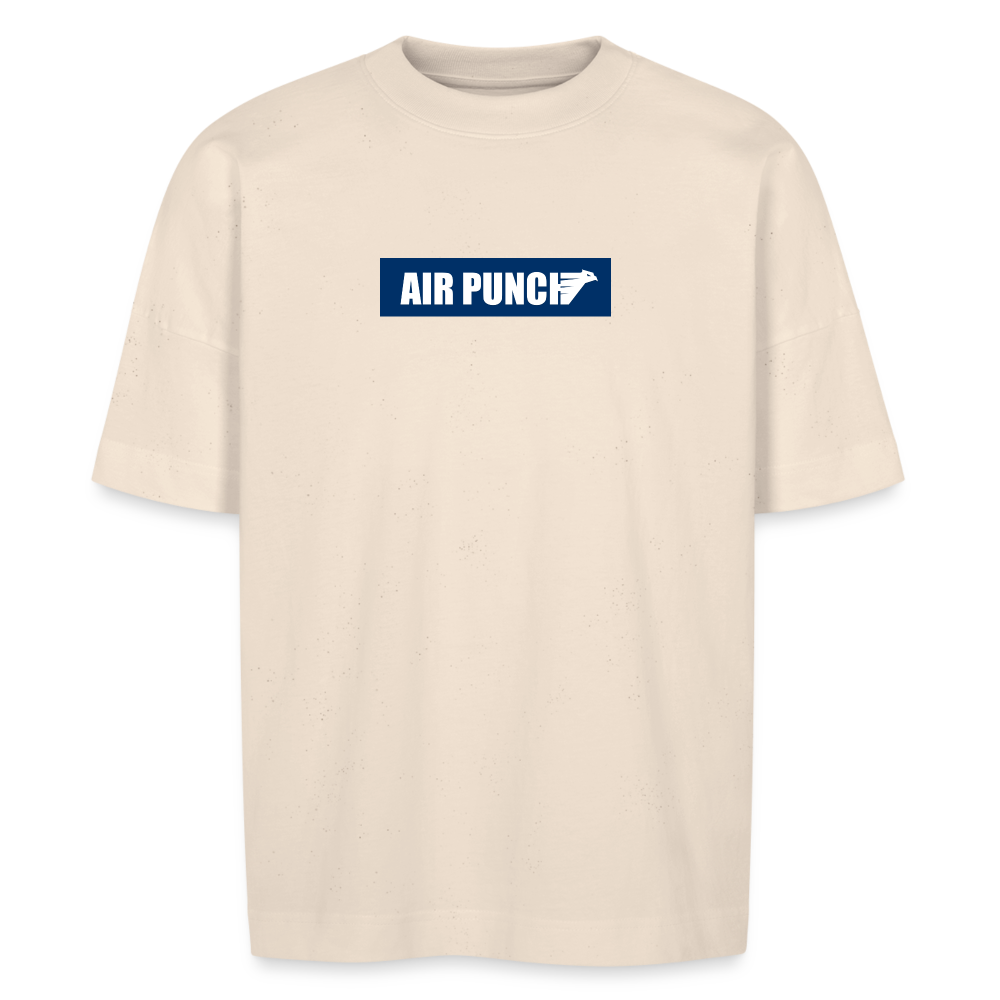 AIR BOLD PUNCH TEE NAVY T-SHIRT OVERSIZE - natural raw
