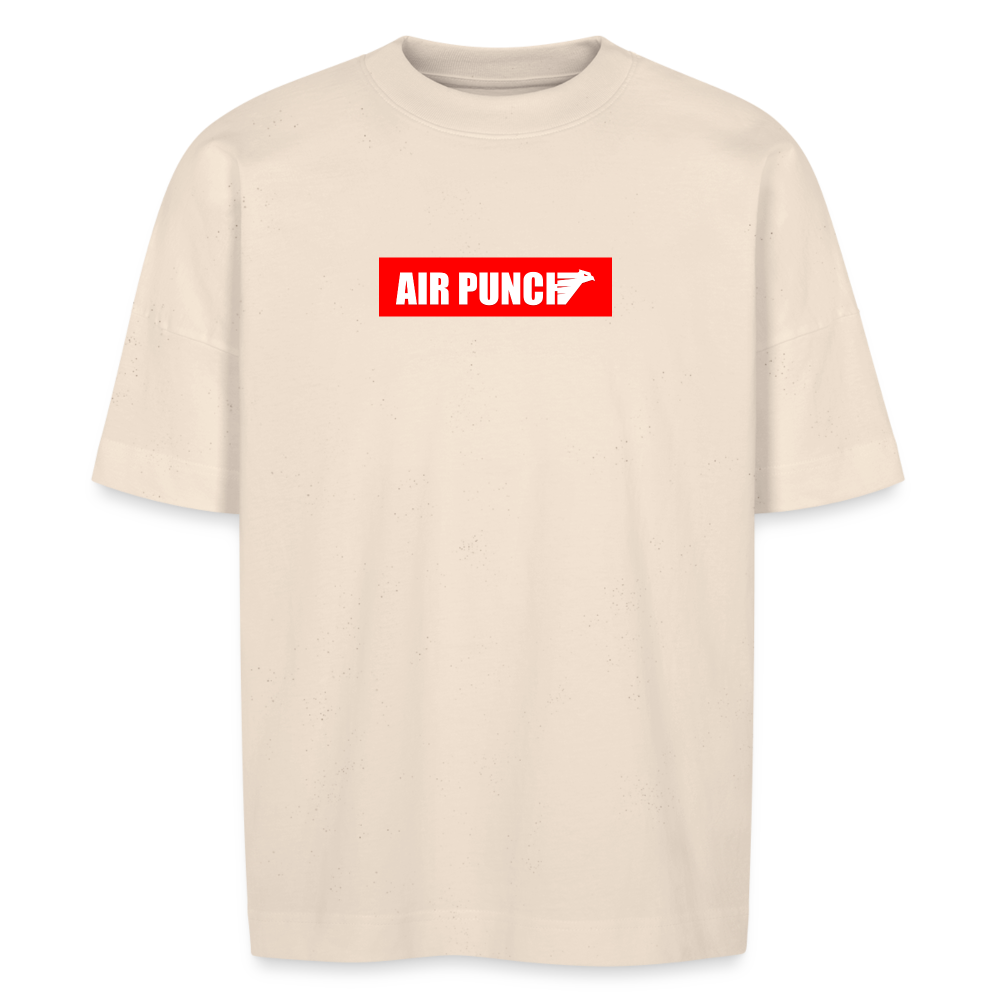 AIR BOLD PUNCH TEE RED T-SHIRT OVERSIZE - natural raw