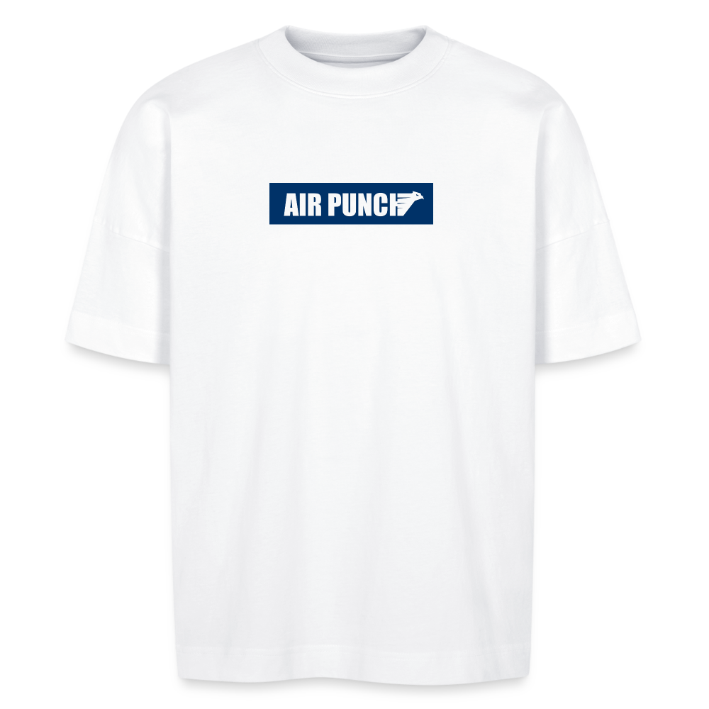 AIR BOLD PUNCH TEE NAVY T-SHIRT OVERSIZE - white