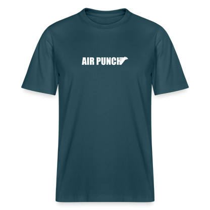 T shirt coton Lourd - bleu pétrole foncé