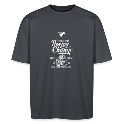 BLACK WINGED BOLD TEE T-SHIRT OVERSIZE - bleu indigo