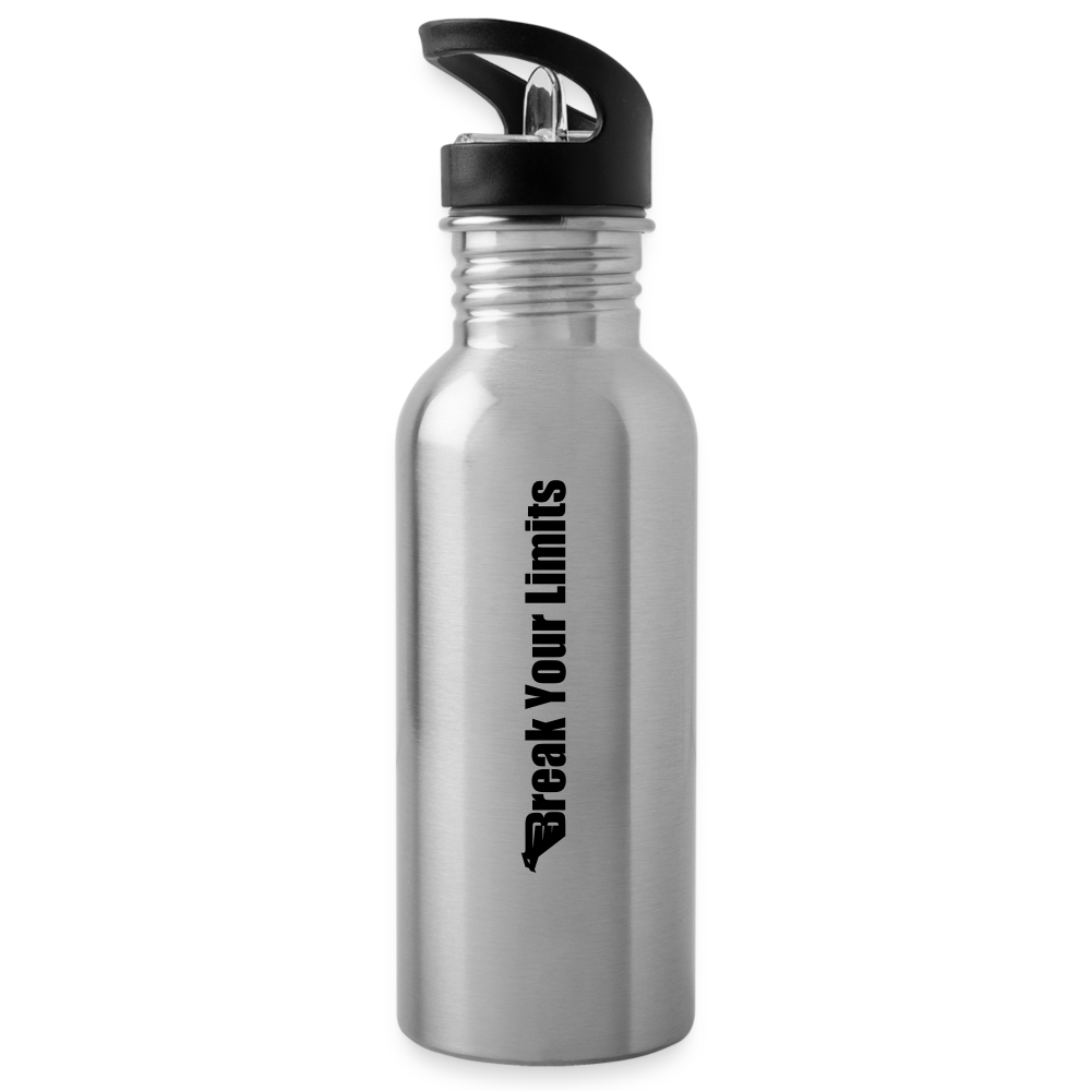 Gourde No Limits Black - argent clair