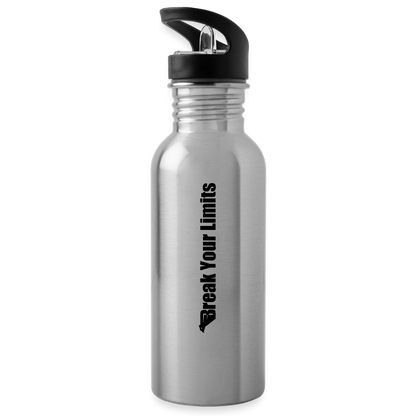 Gourde No Limits Black - argent clair