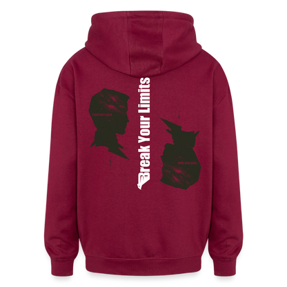 SWEAT OVERSIZE BYL 2 Faces - bordeaux